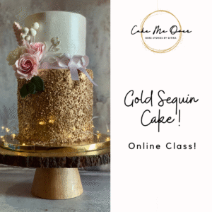 Gold Sequin Cake!