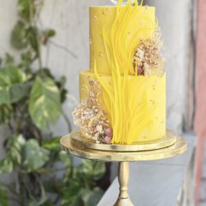 Yellow minimalist cake