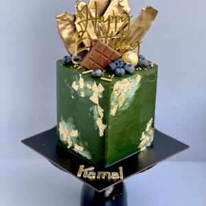 Green square cake