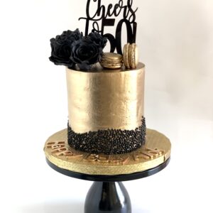 Black gold classic cake