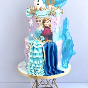 Frozen tiered cake